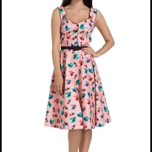 Voodoo Vixen Pink Kitty Swing Dress